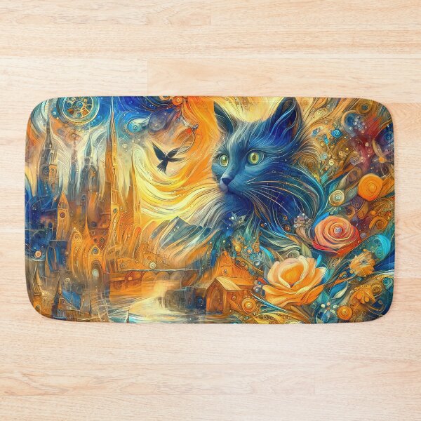 Item preview, Abstract abstraction of castle and cat. DeepDream designed and sold by blackhalt.
