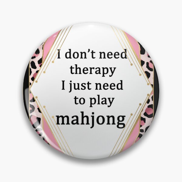 Item preview, I dont need therapy I just need to play mahjong - in leopard pattern frame designed and sold by EmeraldeaArt.