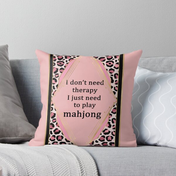 Item preview, I dont need therapy I just need to play mahjong - in leopard pattern frame designed and sold by EmeraldeaArt.