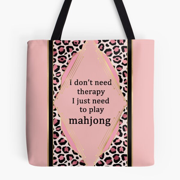 Item preview, I dont need therapy I just need to play mahjong - in leopard pattern frame designed and sold by EmeraldeaArt.