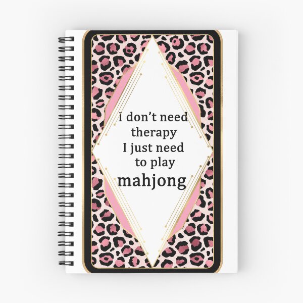 Item preview, I dont need therapy I just need to play mahjong - in leopard pattern frame designed and sold by EmeraldeaArt.