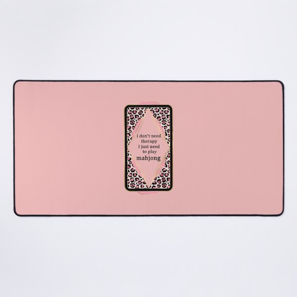 Item preview, I dont need therapy I just need to play mahjong - in leopard pattern frame designed and sold by EmeraldeaArt.