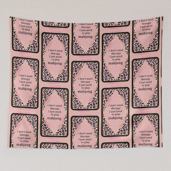 Item preview, I dont need therapy I just need to play mahjong - in leopard pattern frame designed and sold by EmeraldeaArt.