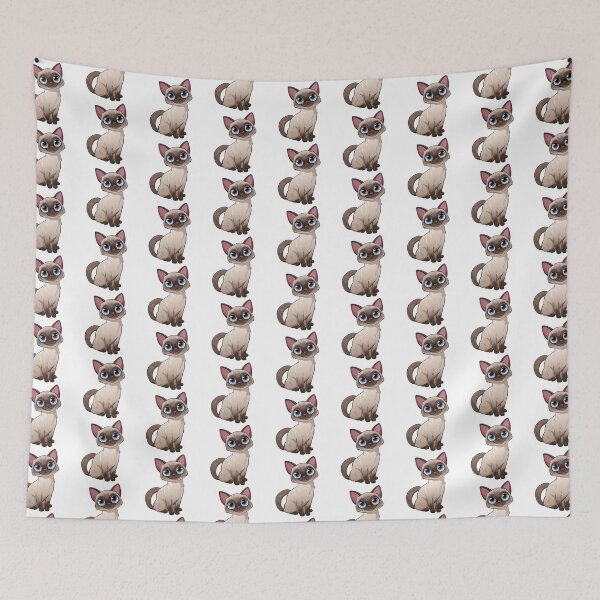 Item preview, Siamese Kawaii Famous Cat Breeds Animal Inspired Art and Stickers designed and sold by CDC40.
