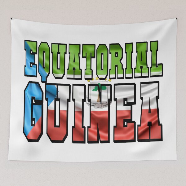 Item preview, Equatorial Guinea Country Flag Typography designed and sold by TravelWish.