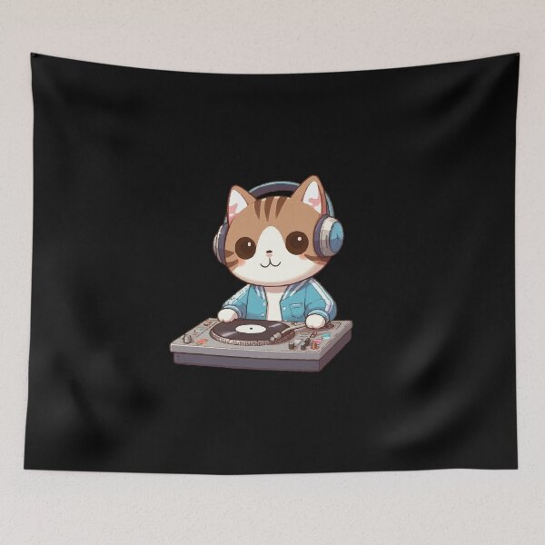 Item preview, Music Lover Cat Producer designed and sold by SOMI SOMI.