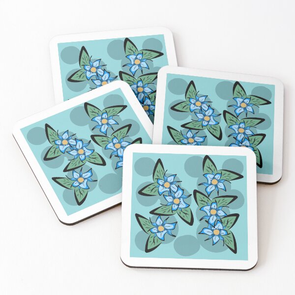 Item preview, Frozen blue flowers designed and sold by Mimignonne.