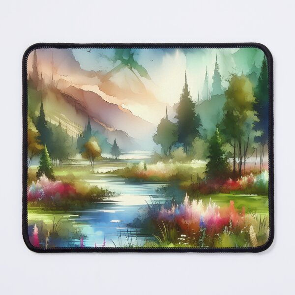 Item preview, Water-Colored Wonderful Forest Scene #63 Throw Pillow designed and sold by LLdreams.