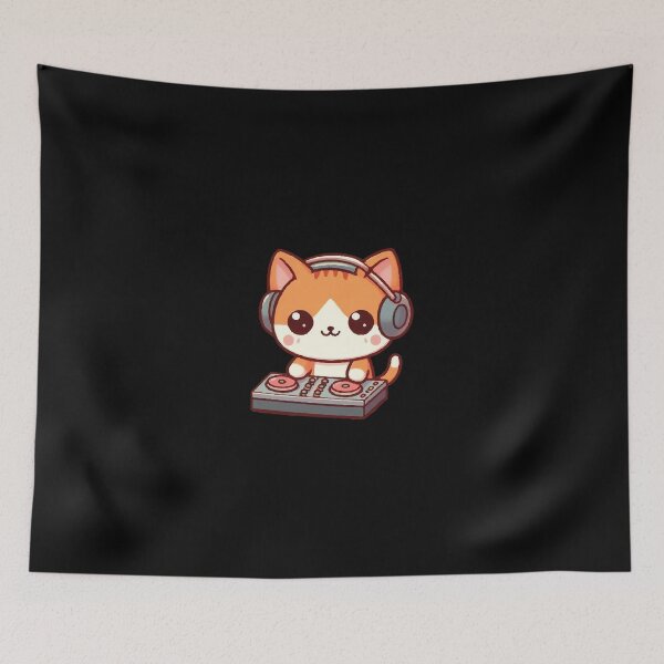 Item preview, Music Lover Orange Cat designed and sold by SOMI SOMI.