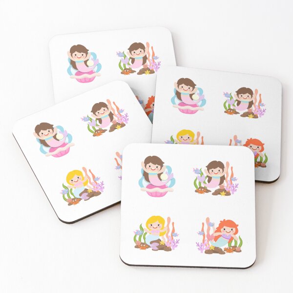Item preview, four cute little mermaids in a coral designed and sold by huape.