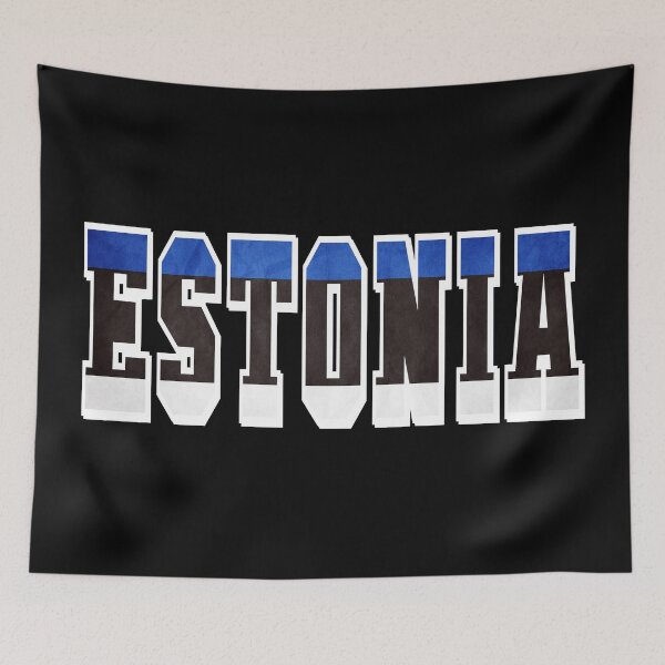 Item preview, Estonia Country Flag Typography designed and sold by TravelWish.