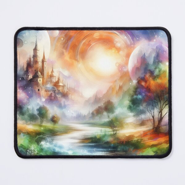 Item preview,  Water-Colored  Castle in the Sky #64 Throw Pillow designed and sold by LLdreams.