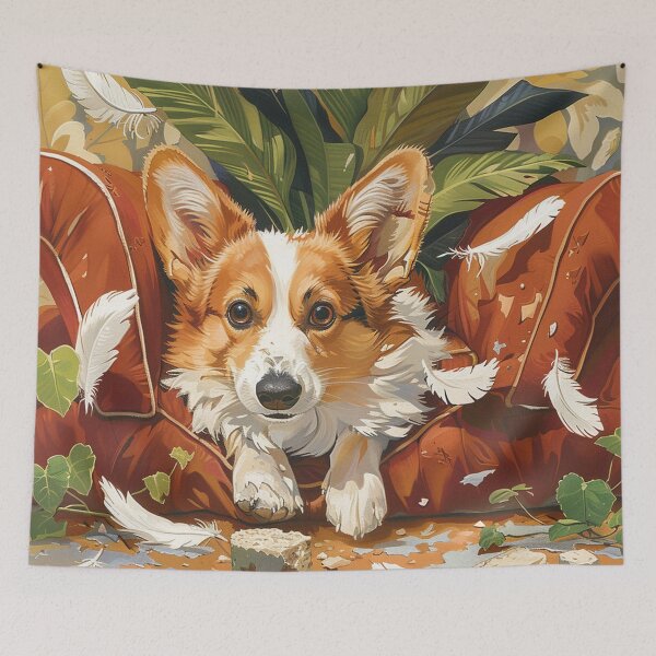 Item preview, Corgi dog destroyed the pillow designed and sold by CorgiCuddle.