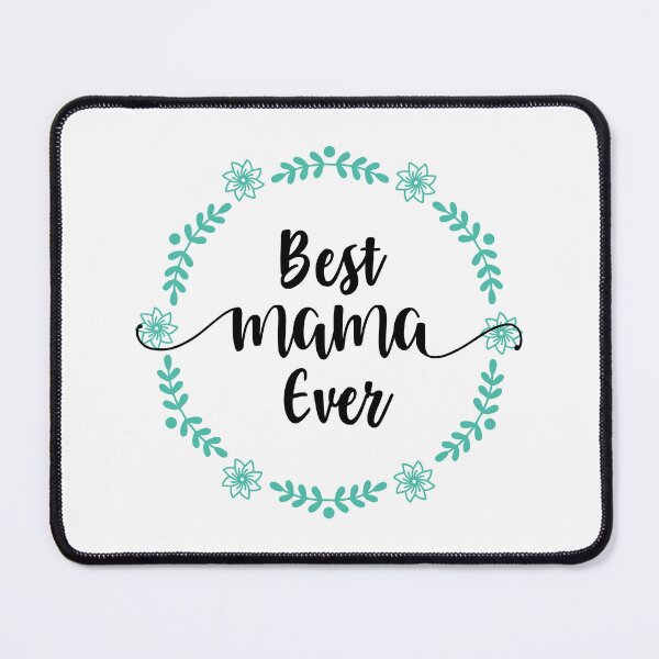 Item preview, Best Mama Ever appreciation gift in green floral wreath designed and sold by EmeraldeaArt.
