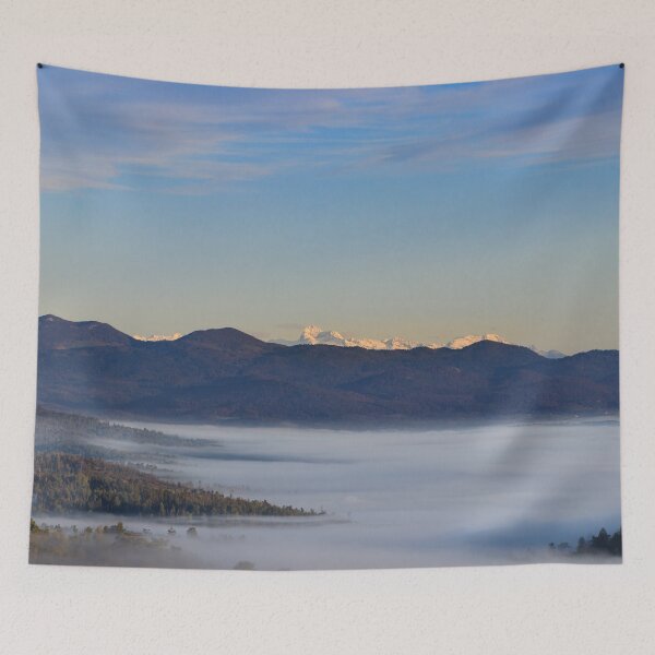 Item preview, Majestic mountain Triglav with fog in valley designed and sold by Patrik Lovrin.