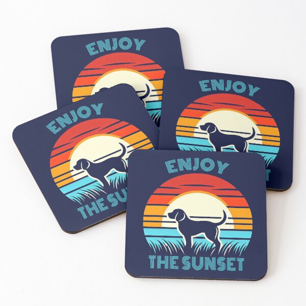 Artikelvorschau, Enjoy the Sunset - Retro - Beagle entworfen und verkauft von MugshotsAndMore.