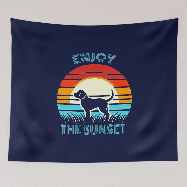 Artikelvorschau, Enjoy the Sunset - Retro - Beagle entworfen und verkauft von MugshotsAndMore.