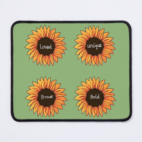 Item preview, Cute yellow sun flowers beautiful positive words designed and sold by BALCONYDOORS.