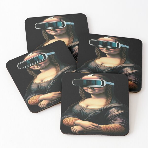 Item preview, Mysterious Vision: Mona Lisa Wearing Vision Pro designed and sold by Tarikbouchmal.