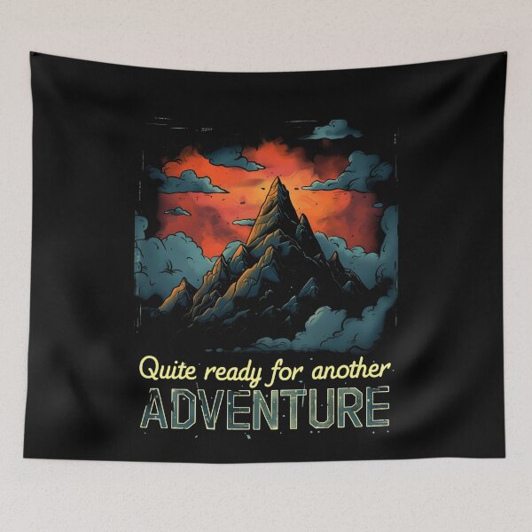 Item preview, Quite Ready for Another Adventure - Lonely Mountain at Sunset - Fantasy designed and sold by Fenay Designs.