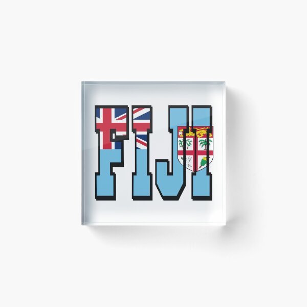 Item preview, Fiji Country Flag Typography designed and sold by TravelWish.