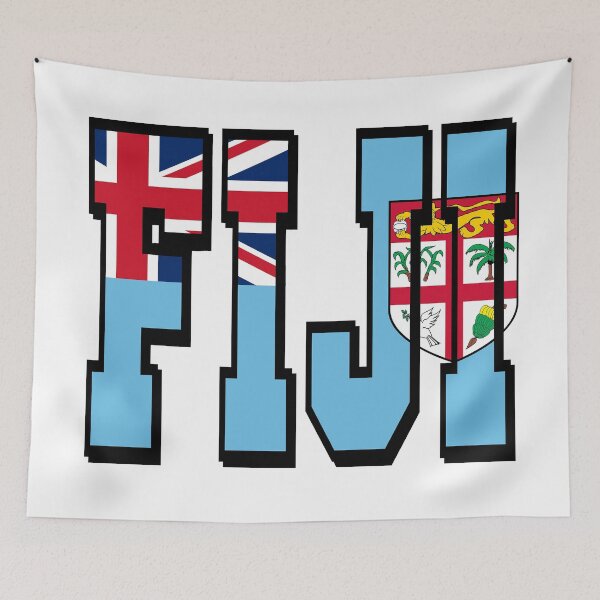Item preview, Fiji Country Flag Typography designed and sold by TravelWish.