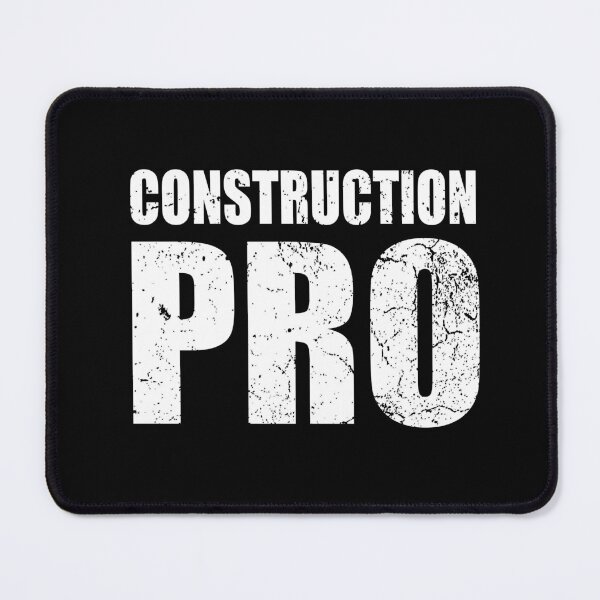 Item preview, Construction PRO - white text, distressed designed and sold by WhiteShirtGuy.