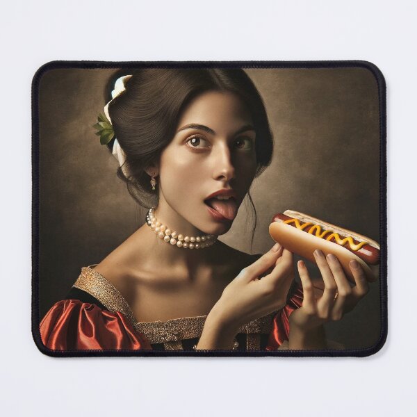 Artikelvorschau, Veränderte Kunstfrau mit Hot Dog entworfen und verkauft von PyxieZen.