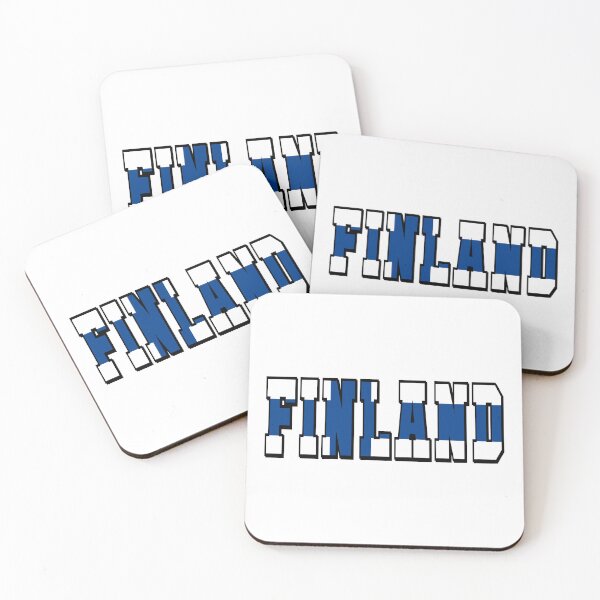 Item preview, Finland Country Flag Typography designed and sold by TravelWish.