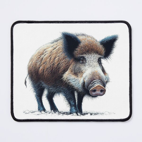 Item preview, Pen And Ink Watercolour, Wild Boar With Wiry Stiff Hair designed and sold by EdgyEdgeArt.