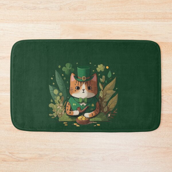 Item preview, Cottage Core leprechaun cat designed and sold by Feline Rockstars.