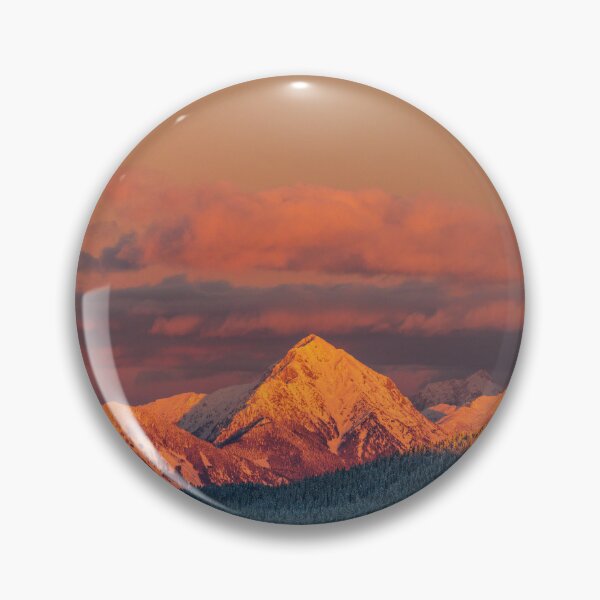 Item preview, Glowing orange winter mountain range designed and sold by Patrik Lovrin.