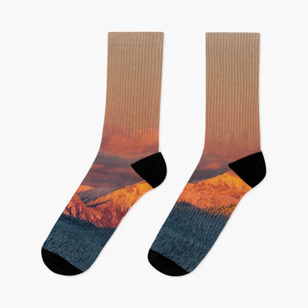 Item preview, Glowing orange winter mountain range designed and sold by Patrik Lovrin.
