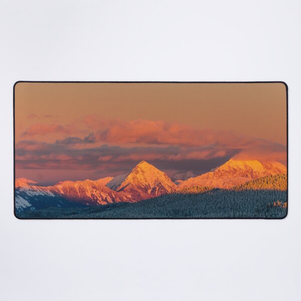 Item preview, Glowing orange winter mountain range designed and sold by Patrik Lovrin.
