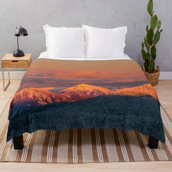 Item preview, Glowing orange winter mountain range designed and sold by Patrik Lovrin.