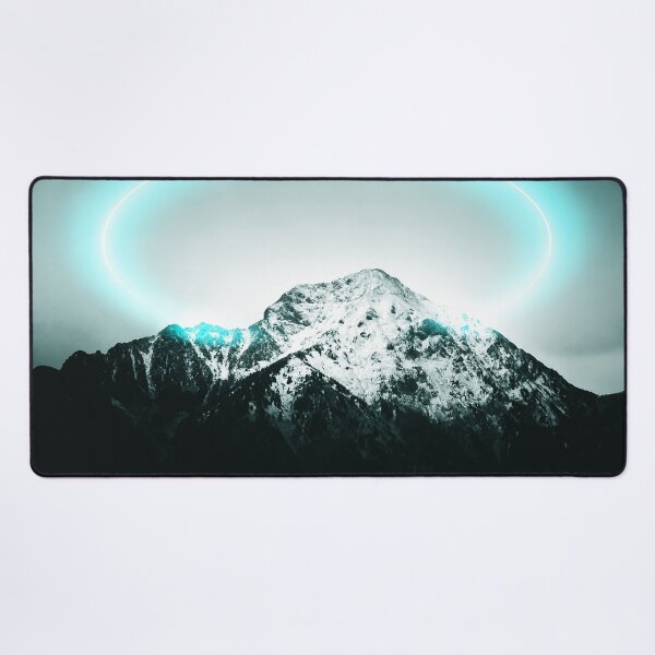 Item preview, Black and white snowy mountain mysterious blue light designed and sold by Patrik Lovrin.