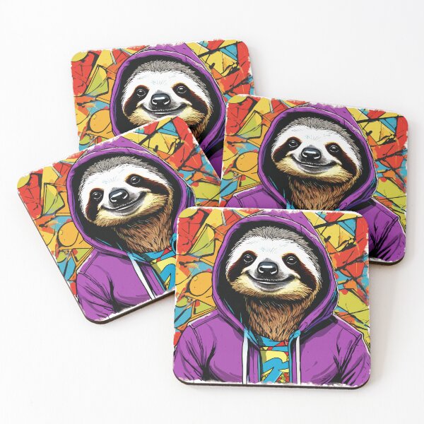 Item preview, Graffiti Hipster Sloth designed and sold by tegrammer.
