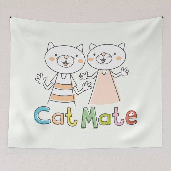Item preview, Friendly Feline Duo "Cat Mate" Artwork designed and sold by RuyaFab.