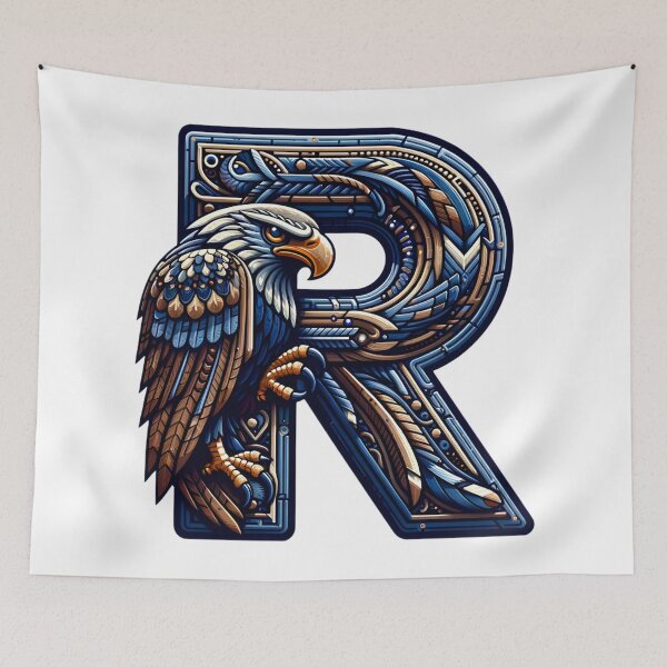 Item preview, Eagle and the letter R - Fantasy designed and sold by Fenay Designs.