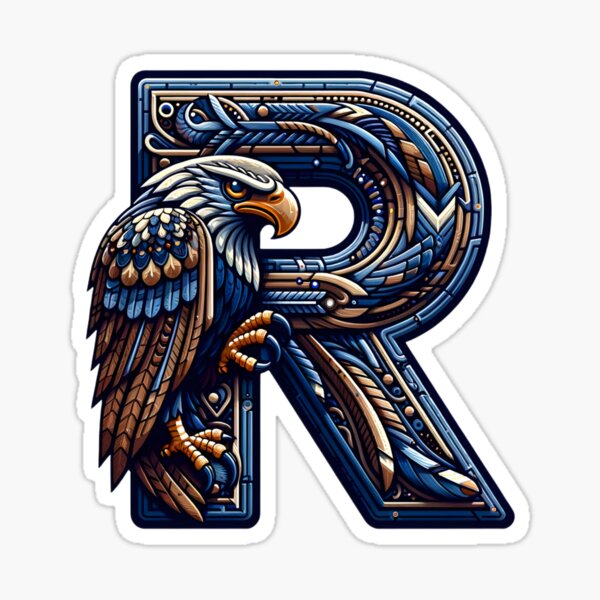 Item preview, Eagle and the letter R - Fantasy designed and sold by Fenay Designs.