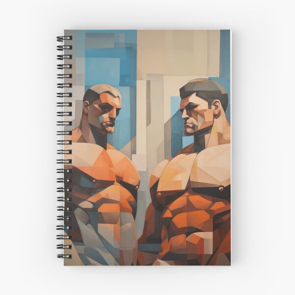 Item preview, Cubism bodybuilder oil painting designed and sold by BeautyofMasc.