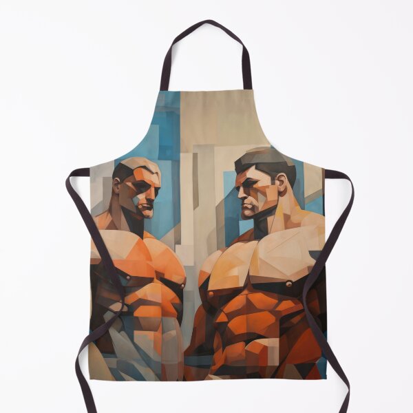 Item preview, Cubism bodybuilder oil painting designed and sold by BeautyofMasc.