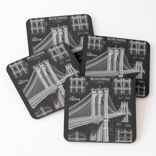 Item preview, Brooklyn bridge NYC, blue print  designed and sold by MogolArt.