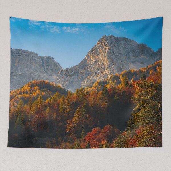 Item preview, Autumn forest below mountains designed and sold by Patrik Lovrin.