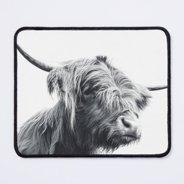 Item preview, Majestic Highland cow black and white designed and sold by Patrik Lovrin.