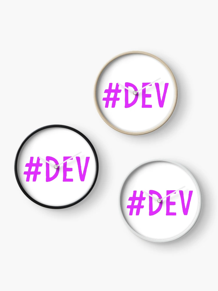 Thumbnail 3 of 4, Clock, Coding Queens > #DEV designed and sold by codingqueens.