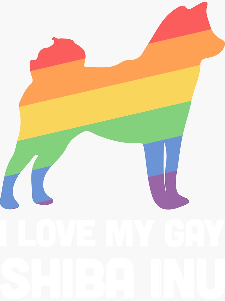 "Shiba Inu Funny Gay Dog LGBT Pride" Sticker for Sale by ethandirks