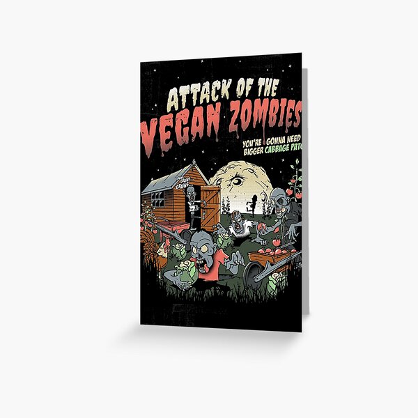 Item preview, Attack of the Vegan Zombies Funny Vegan Halloween designed and sold by Nerd Shizzle.