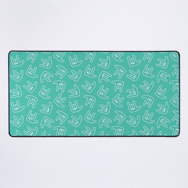 Item preview, I love you ! - ASL - teal designed and sold by littlearrow.
