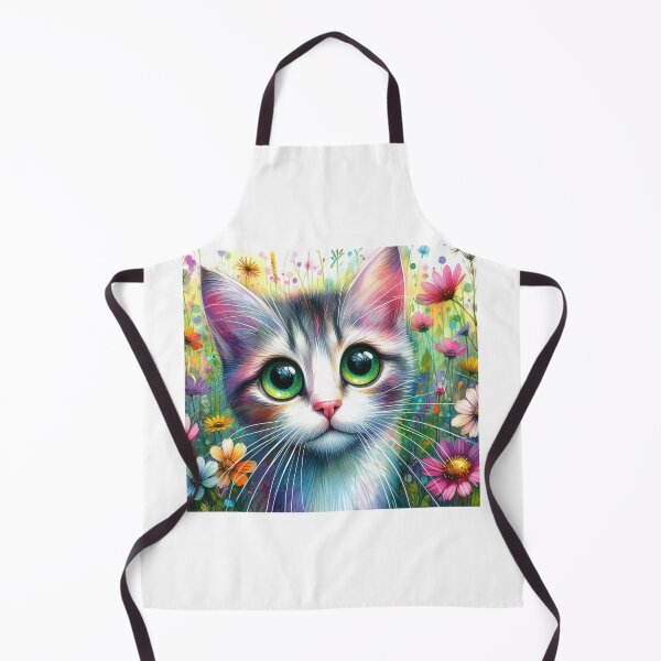 Item preview, “Floral Whisker Whimsy”: Where flowers bloom, so does feline magic. designed and sold by Dominika Farkašová.